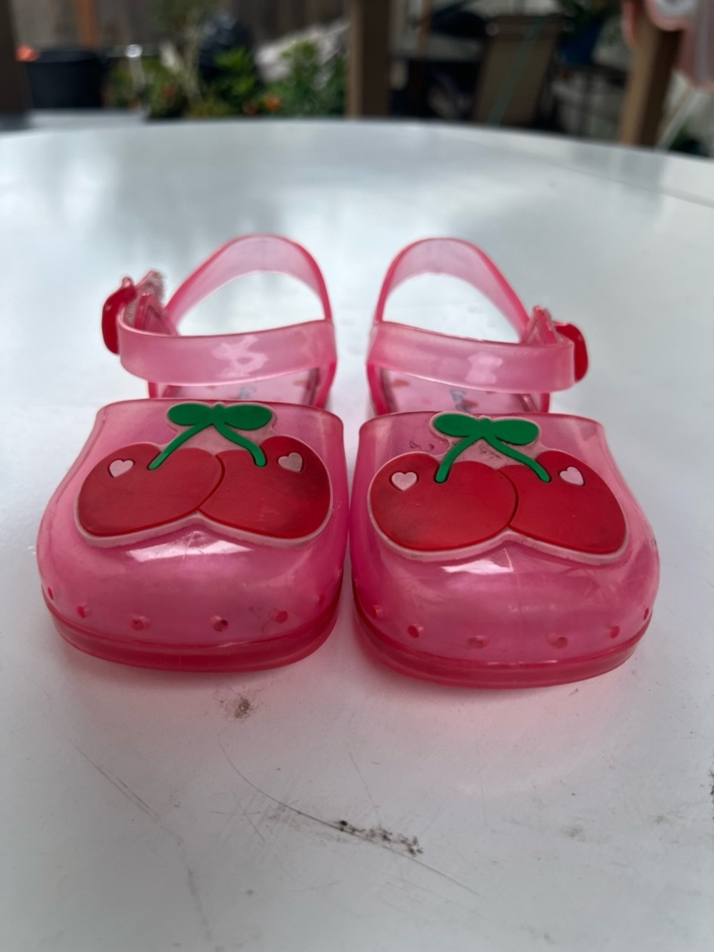 Cat & Jack Pink Cherry Jelly Sandals for Girls